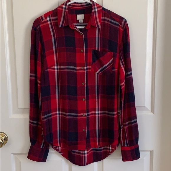 A New Day Plaid Button Down Shirt - Picture 1 of 9